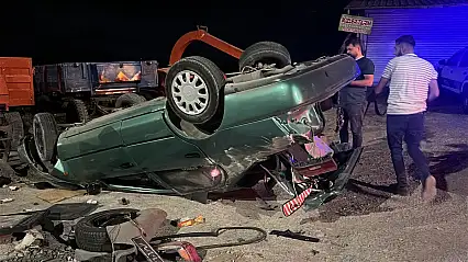 Van'da kontrolden çıkan otomobil devrildi: Sürücü ağır yaralandı