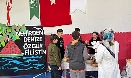 Ağrı Doğa Koleji öğrencilerinden 'Özgür Filistin' için yardım seferberliği