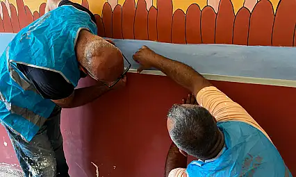 Doğubayazıt'ta köy okulları yükümlüler tarafından yenilendi