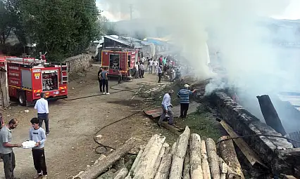 Kars'ta yangın felaketi: 3 ev, 3 samanlık ve 2 ahır kullanılamaz hale geldi