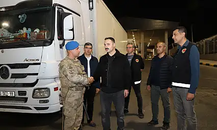 Kaymakam Ayvat Gürbulak'ta TIR yoğunluğunu denetledi