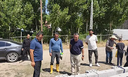 Patnos'ta okul yatırımları sahada takip ediliyor