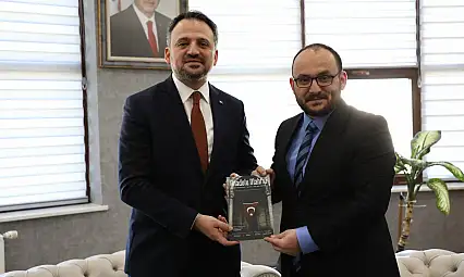 Rektör, Gençlik ve Spor Bakan Yardımcısı Dr. Enes Eminoğlu'nu Makamında Ağırladı