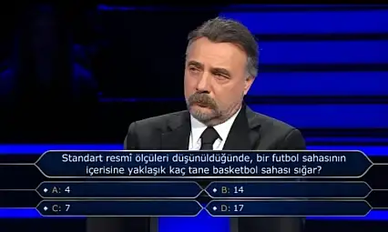 Standart resmi ölçüleri düşünüldüğünde bir futbol sahasının içerisine yaklaşık kaç tane basketbol sahası sığar?