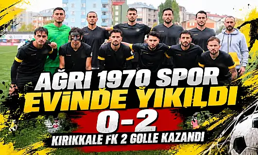 Ağrı 1970 Spor evinde yıkıldı: Kırıkkale FK 2 golle kazandı
