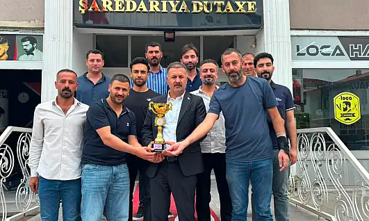 Tutak Belediyespor'dan başkan Fevzi Sayan'a şampiyonluk ziyareti