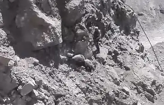 Bitlis'te kurttan kaçarken kayalıklarda mahsur kalan 3 koyun kurtarıldı