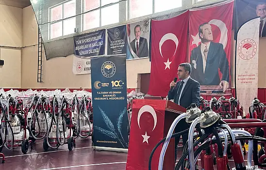 Erzurum'da üreticilere süt sağım makinesi dağıtıldı