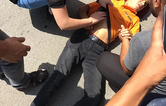 Ağrı'da çocukların bisiklet yarışı kazayla bitti