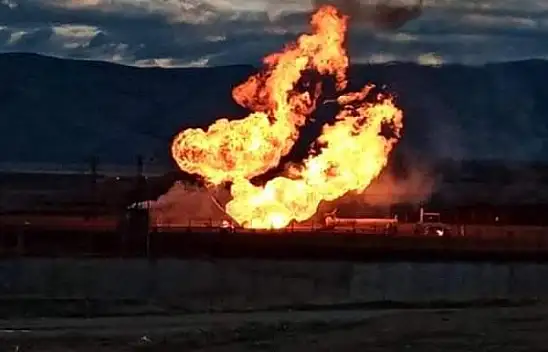 Ağrı'da doğalgaz boru hattı patladı
