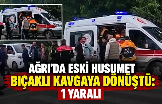 Ağrı'da eski husumet bıçaklı kavgaya dönüştü: 1 yaralı