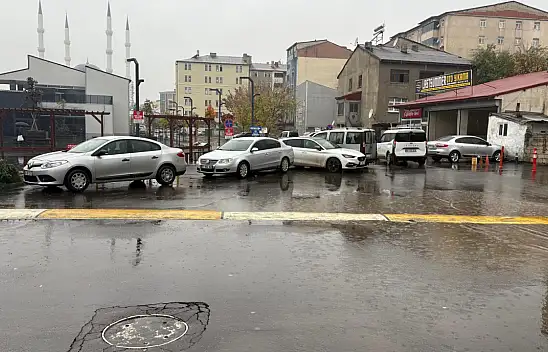 Ağrı'da sağanak yağış etkili oluyor