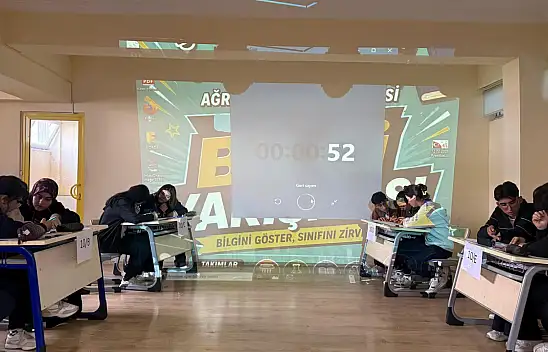 Ağrı Dağı Anadolu Lisesi'nde bilgi yarışması heyecanı yaşandı