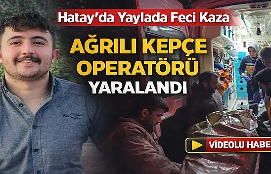 Ağrılı işçi uçurumdan yuvarlandı