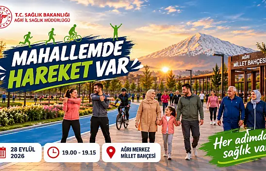 Ağrılılar sağlık için Millet Bahçesi'nde buluşacak
