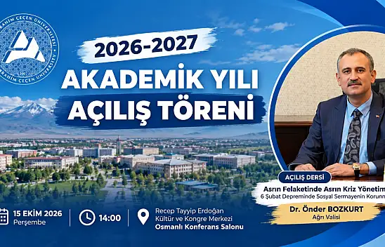 AİÇÜ'de yeni akademik yıl başlıyor! İlk dersi Vali Bozkurt verecek