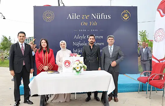 Aile Festivali'nde genç çiftlerin nikah heyecanı yaşandı