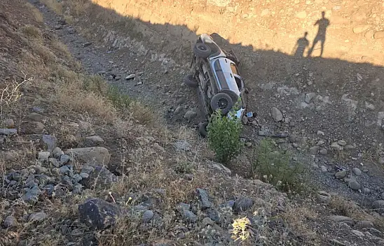 Bingöl'de pikap şarampole devrildi
