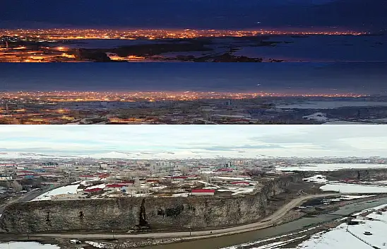 Diyadin Kanyonu gece ayrı, gündüz ayrı büyülüyor