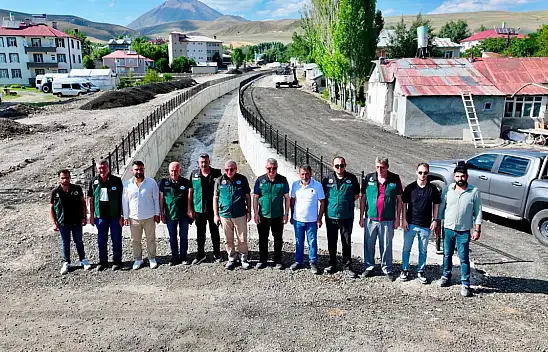DSİ Eleşkirt'teki taşkın koruma çalışmalarını yerinde inceledi