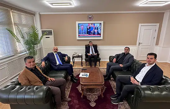 Eski Milletvekili Cemal Kaya'dan Kaymakam Korkusuz'a ziyaret