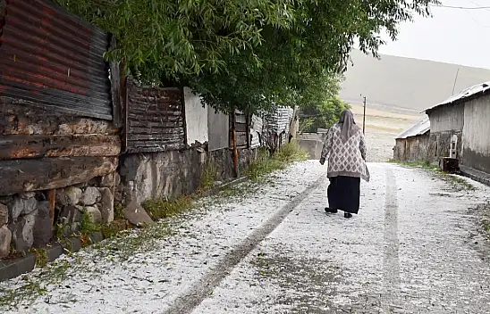 Kars'ta sokaklar beyaza büründü