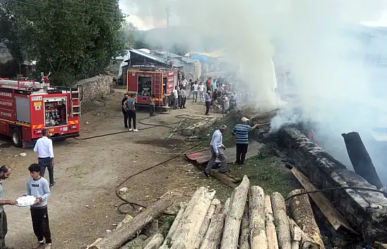 Kars'ta yangın felaketi: 3 ev, 3 samanlık ve 2 ahır kullanılamaz hale geldi