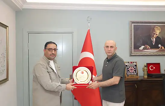 Müftü Demirkaynak'tan Kaymakam Ekinci'ye veda ve teşekkür ziyareti