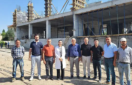 Patnos'ta 16 derslikli yeni okulun inşaatı yerinde incelendi
