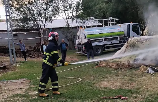 Taşlıçay'da korkutan yangın büyümeden kontrol altına aldı