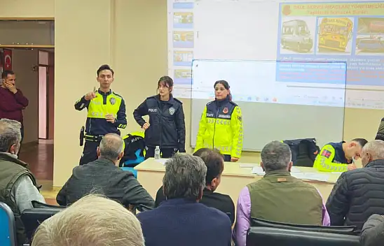 Taşlıçay'da okul servisleri denetlendi, şoförlere eğitim verildi