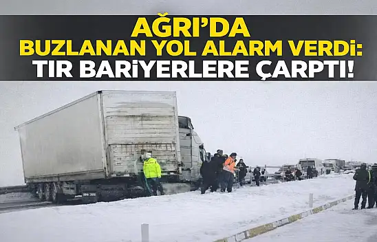 Tutak'ta kaygan yol kazaya neden oldu