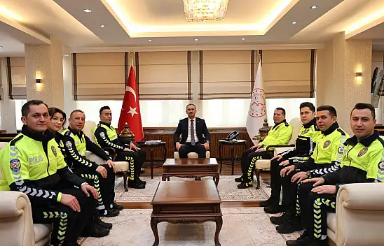 Vali Bozkurt Trafik Haftasında emniyet heyetini kabul etti
