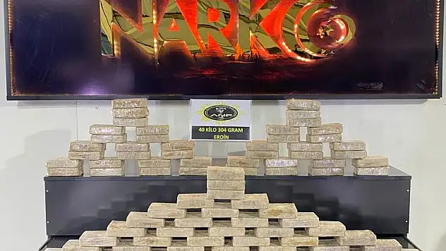 Ağrı'da 40 kilo 304 gram eroin ele geçirildi