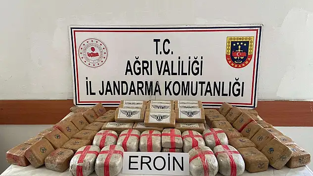Ağrı'da 50 kilogram eroin ele geçirildi