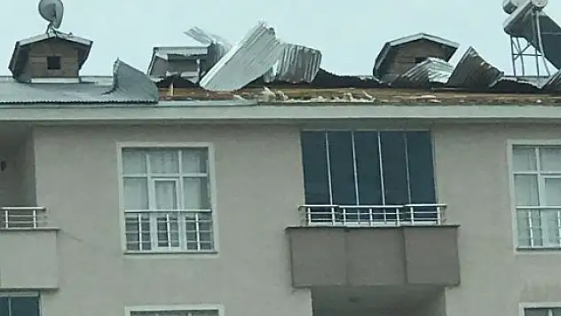 Ağrı'da Şiddetli Fırtınada Caddeler boşaldı