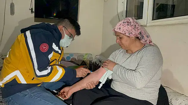 Ağrı'da hasta kadın için ekipler seferber oldu