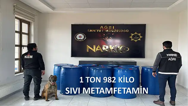 Ağrı'da rekor miktarda metamfetamin ele geçirildi