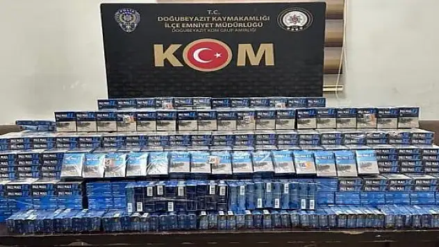 Ağrı'da kaçak sigara ve telefon operasyonu