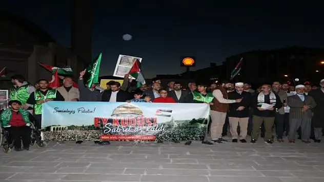 Ağrı'da Filistin'e destek