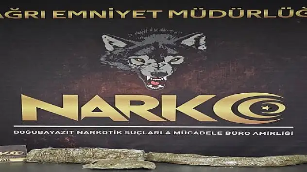 Ağrı'da 1 kilo 70 gram esrar ele geçirildi