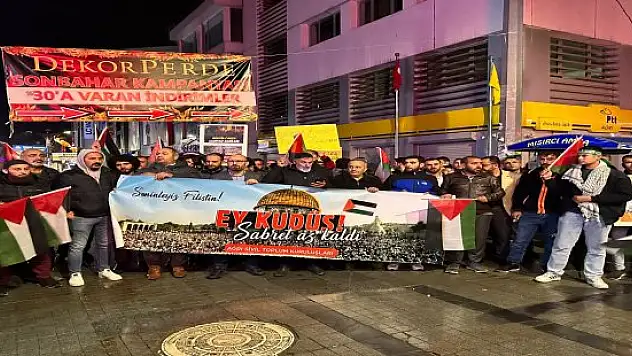 Ağrı'da İsrail'in Gazze saldırısı protesto edildi