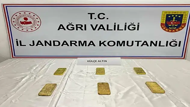Ağrı'da 27 milyon liralık külçe altın operasyonu