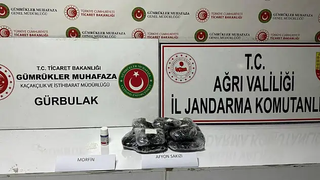 Gürbulak'ta morfin ve uyuşturucu hap ele geçirildi
