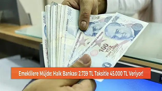 Emeklilere Müjde: Halk Bankası 2.739 TL Taksitle 45.000 TL Veriyor!