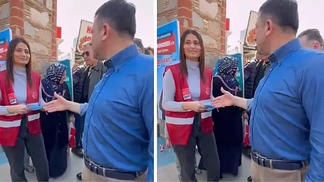 AK Partili Aday, Elini Havada Bırakan CHP'li Genç Kızı Bakın Nasıl İkna Etti