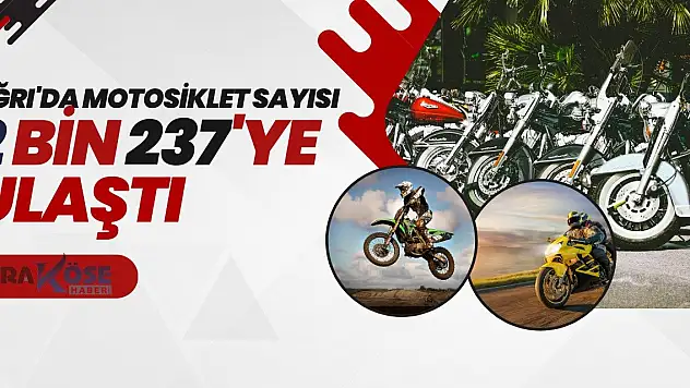 Ağrı'da Motosiklet Sayısı 2 Bin 237'ye Ulaştı