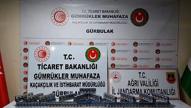 Ağrı'da sigara kartonlarından uyuşturucu çıktı