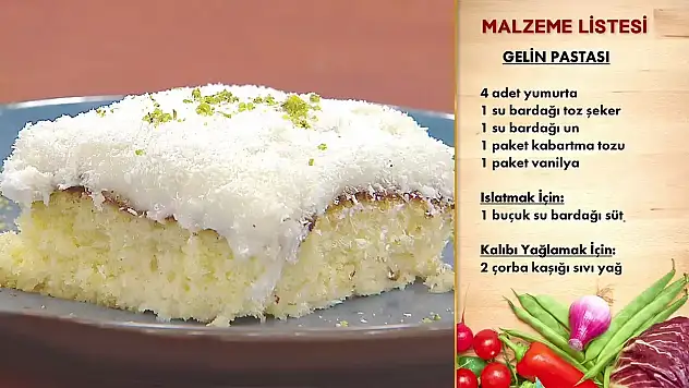 Gelinim Mutfakta  Gelin Pastası Tarifi! Gelinim Mutfakta  Gelin Pastası Nasıl Yapılır? Gelinim Mutfakta Gelin Pastası Malzemeler