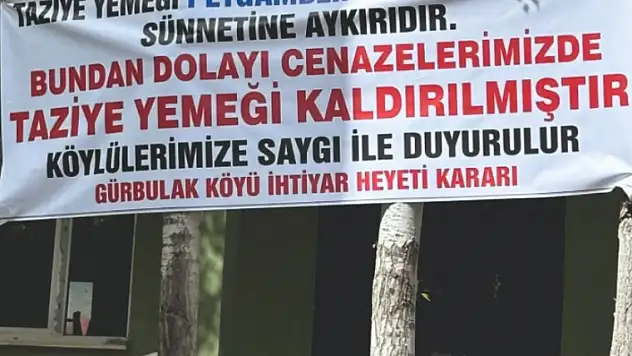 Ağrı'da taziye yemekleri kaldırılıyor